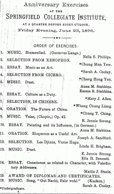 CEM boys in School Program, 1876